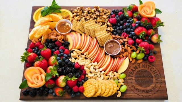 John Boos Reversible Walnut Cutting Board as a fruit and nut board