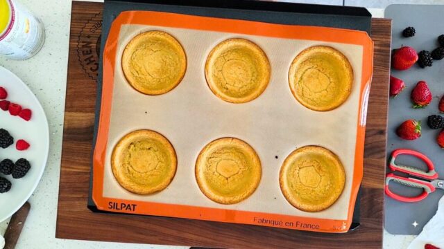 Making cookie tarts in my SIlpat mold