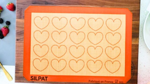 Silpat's limited edition heart baking mat