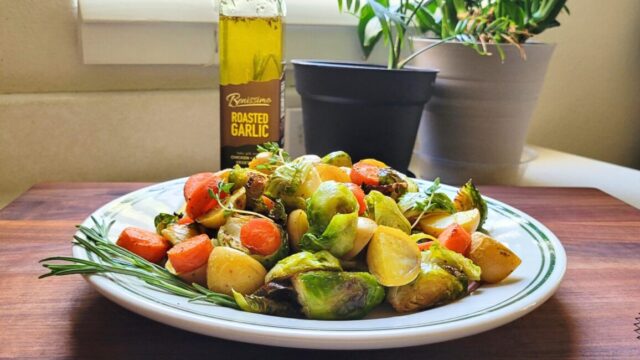 Roasted veggies with Benissimo oil