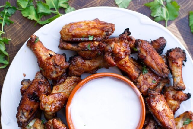 Smoked Chicken Wings by Amanda of Recipes Worth Repeating