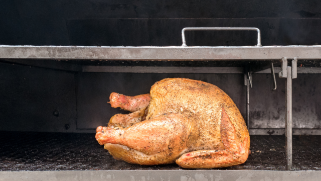 turkey in smoker