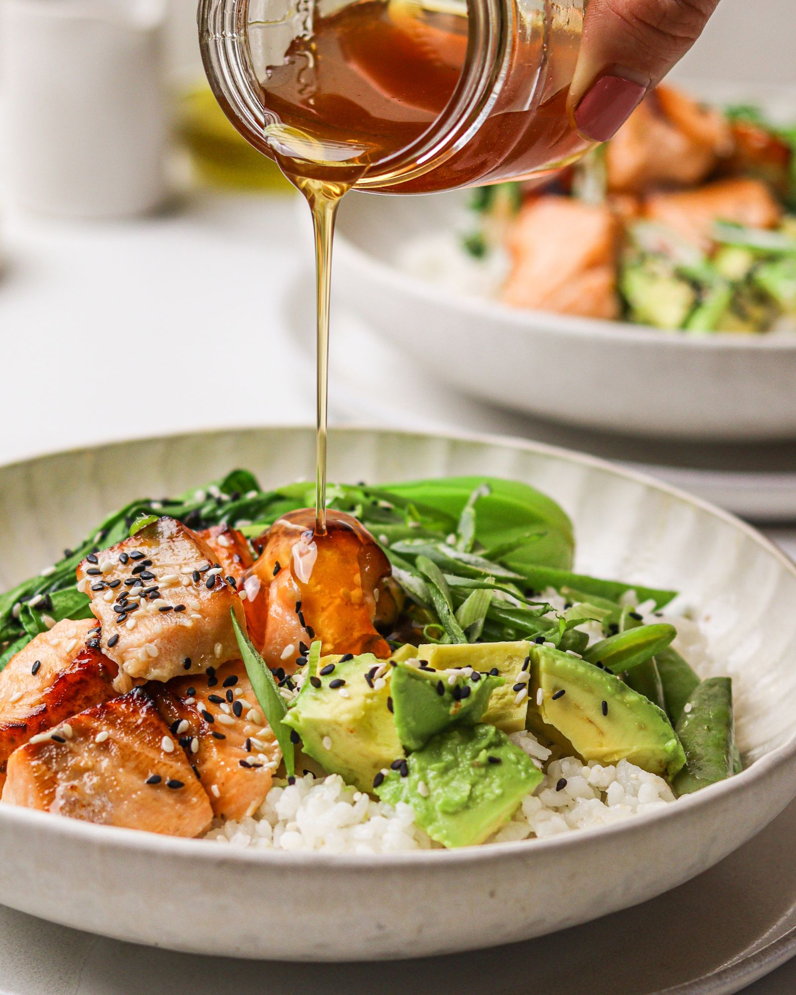 Hot Honey Crispy Salmon Bowl