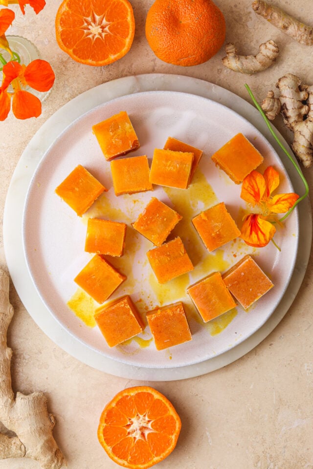 Ginger Immunity ice cubes