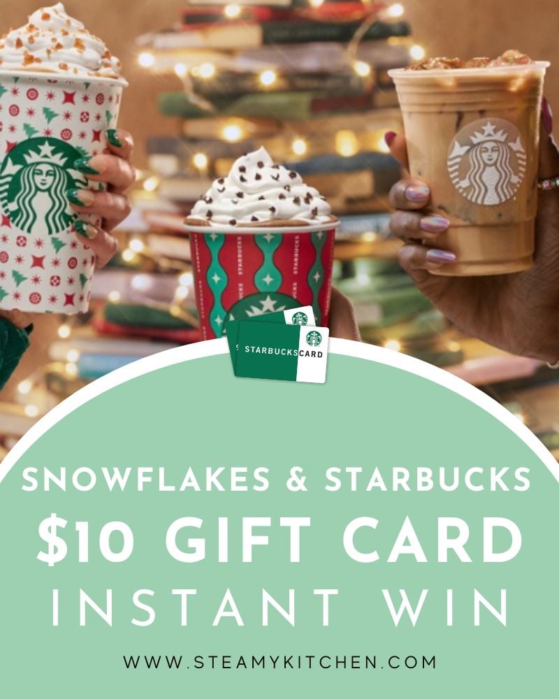 snowflakes and starbucks instant win