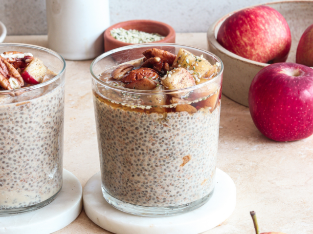 chia pudding in a glass