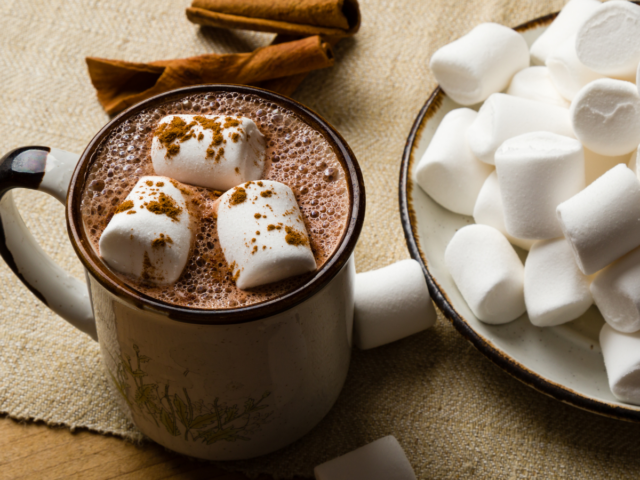 hot cocoa with marshmallows