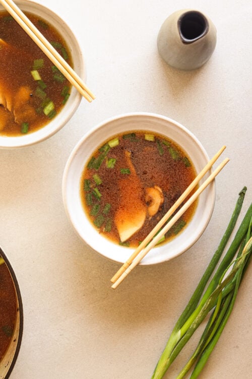 Easy Mushroom Miso Broth Soup Recipe