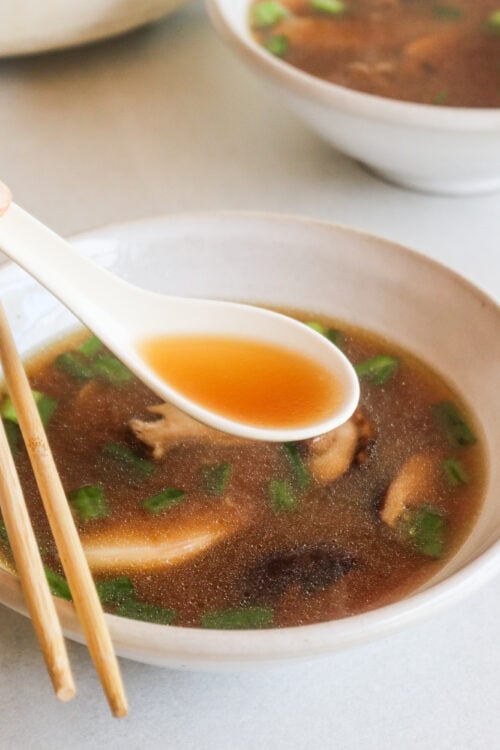 Easy Mushroom Miso Broth Soup Recipe