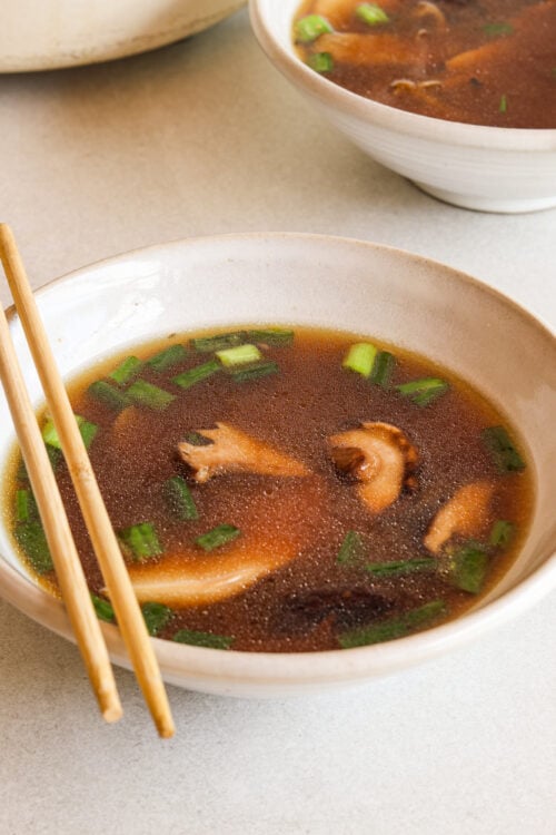 Easy Mushroom Miso Broth Soup Recipe