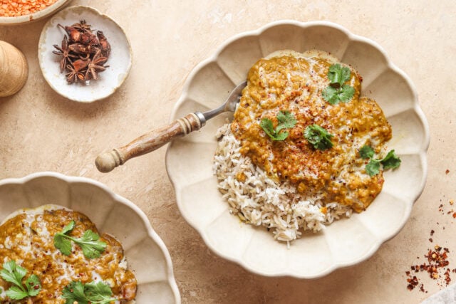 Red Lentil Curry in plate