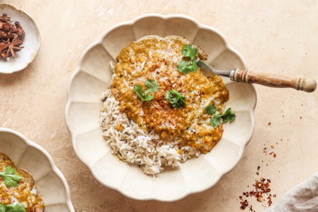 Red Lentil Curry in plate