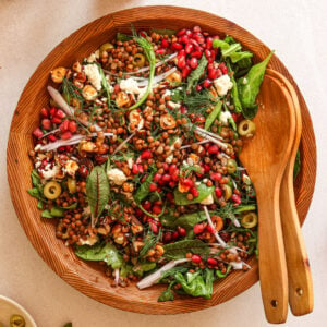 winter crunch lentil salad