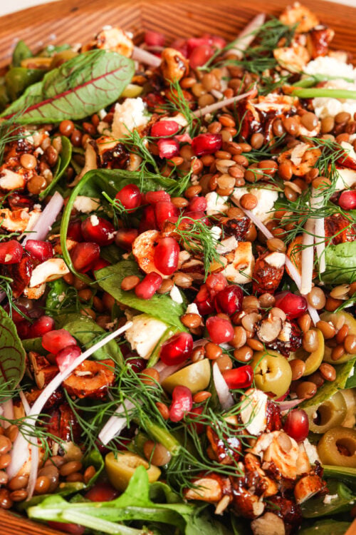 winter crunch lentil salad