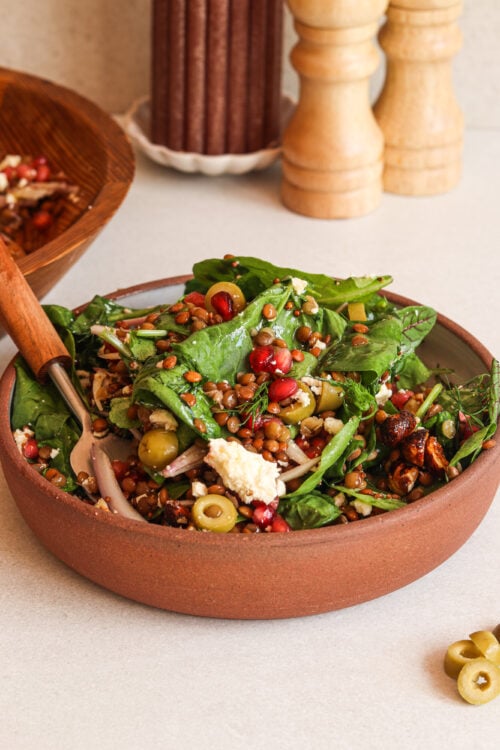 winter crunch lentil salad