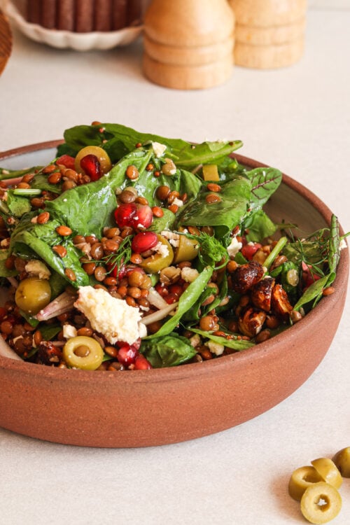 winter crunch lentil salad