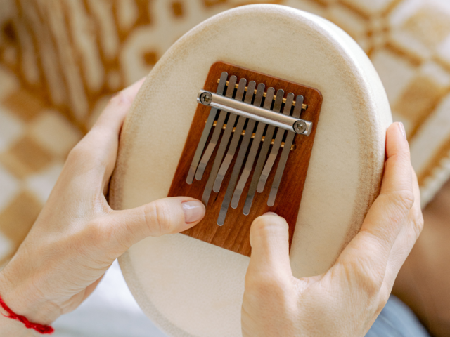 playing kalimba