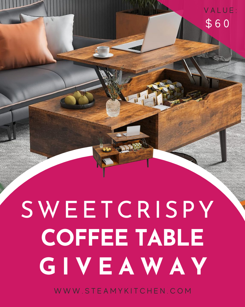 Sweetcrispy Coffee Table GiveawayEnds in 60 days.