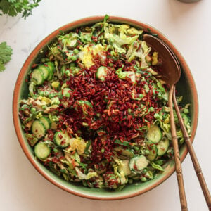 Crispy Gochujang Warm Rice Salad