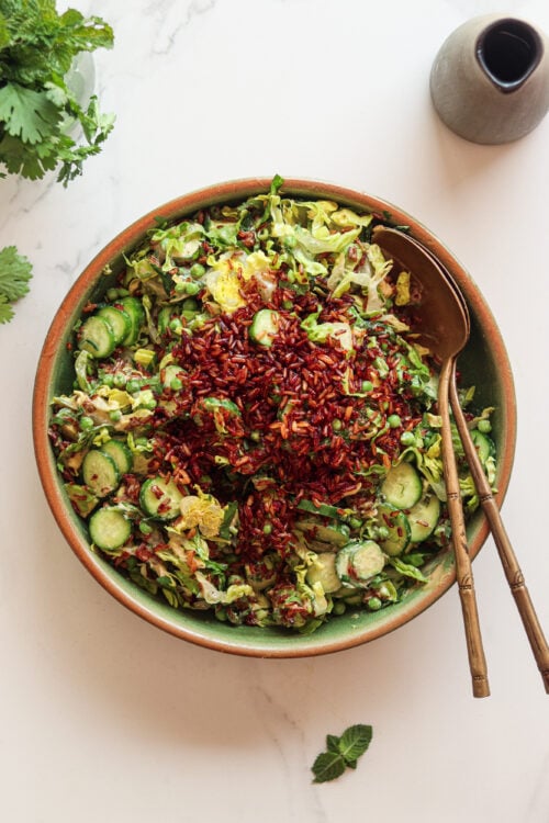 Crispy Gochujang Warm Rice Salad 