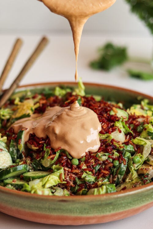 Crispy Gochujang Warm Rice Salad 