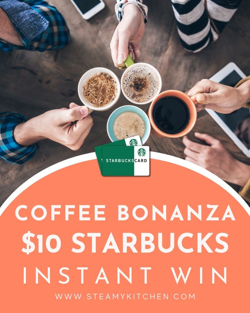 Coffee Bonanza $10 Starbucks Gift Card instant win