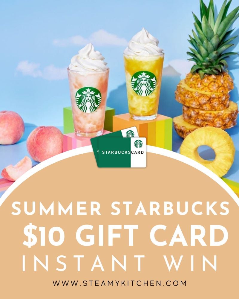 $10 Summer Starbucks Gift Card Instant WinEnds in 91 days.