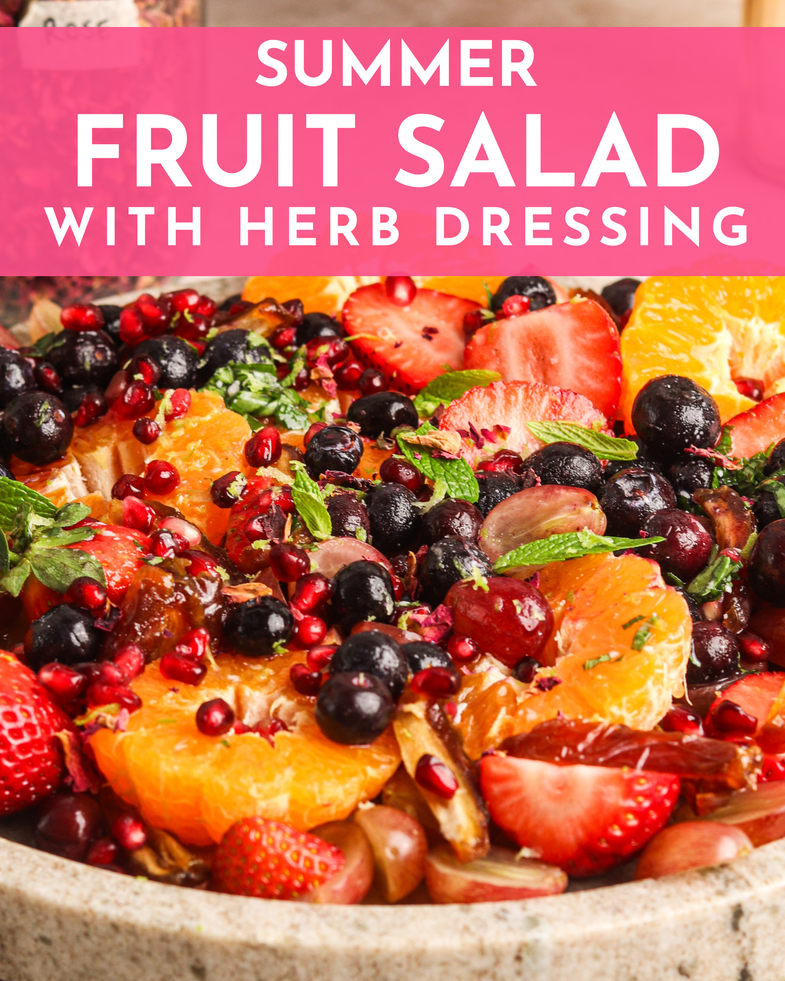 Summer Fruit Salad with Herb Dressing Recipe