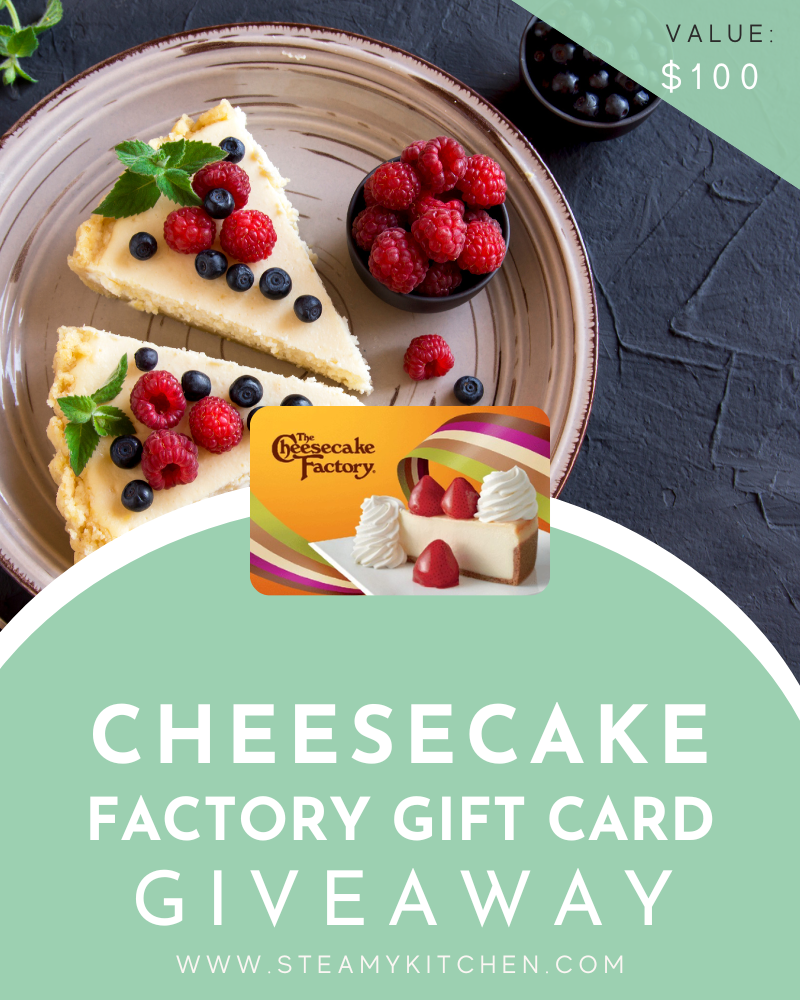 Cheesecake Factory $100 Gift Card Giveaway