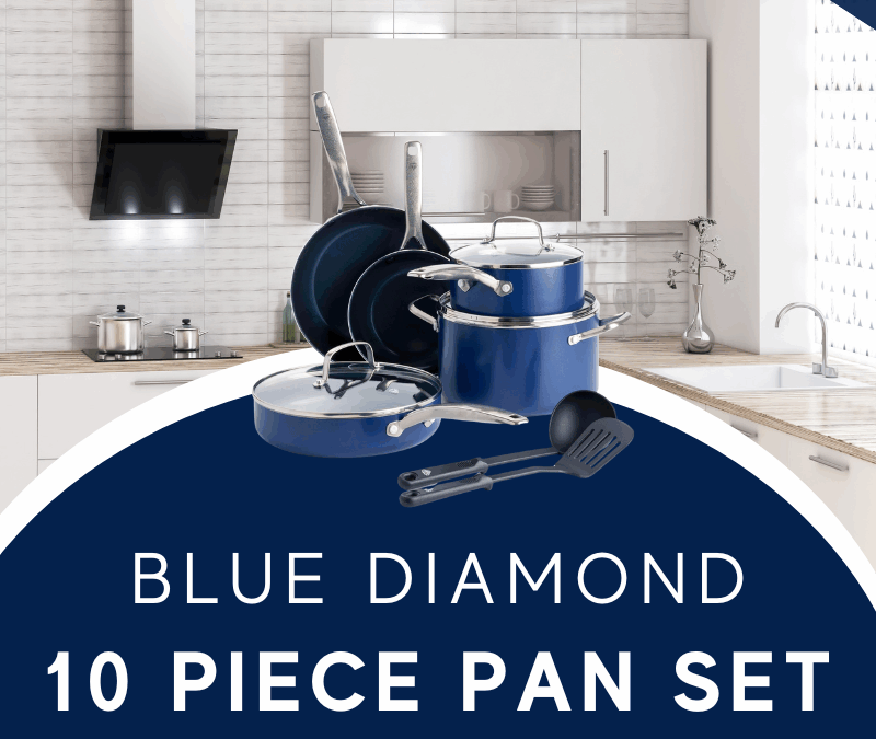10 Piece Blue Diamond Cookware Set Giveaway!