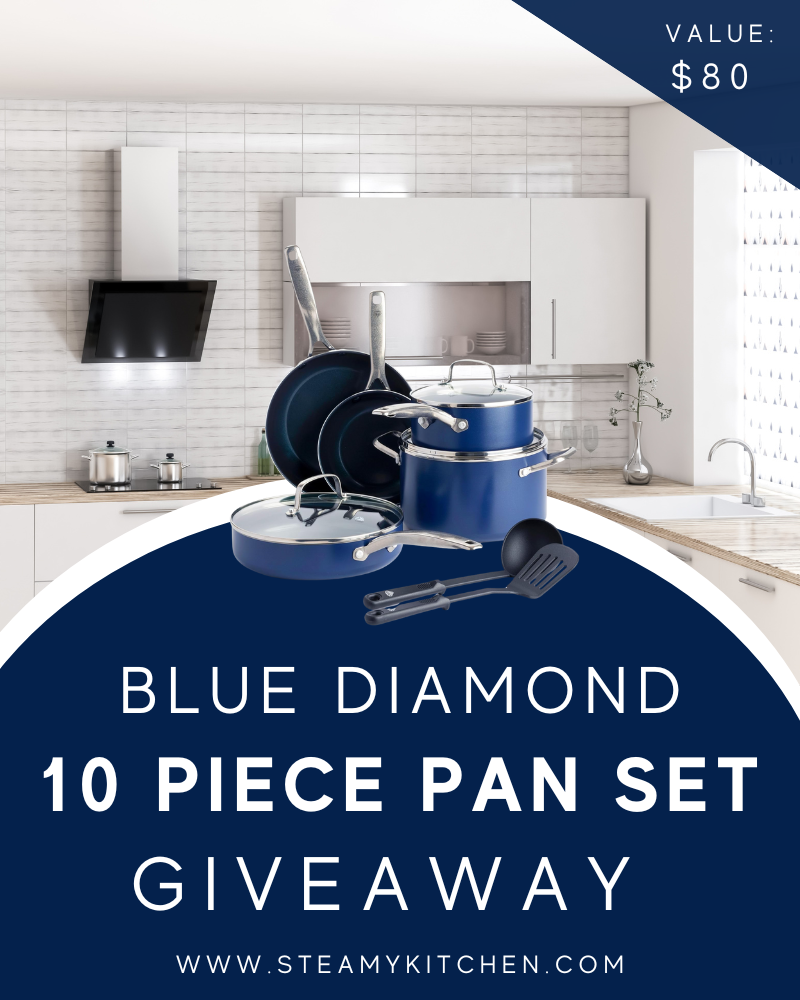 10 Piece Blue Diamond Cookware Set Giveaway!Ends in 91 days.