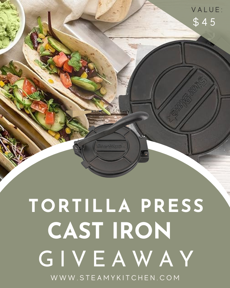 10 Inch Cast Iron Tortilla Press Giveaway