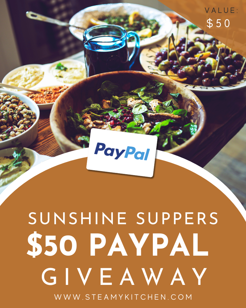 $50 Paypal Sunshine Suppers Giveaway