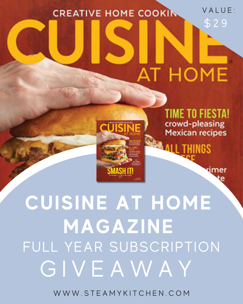 Cuisine At Home Magazine Subscription (Full Year) Giveaway