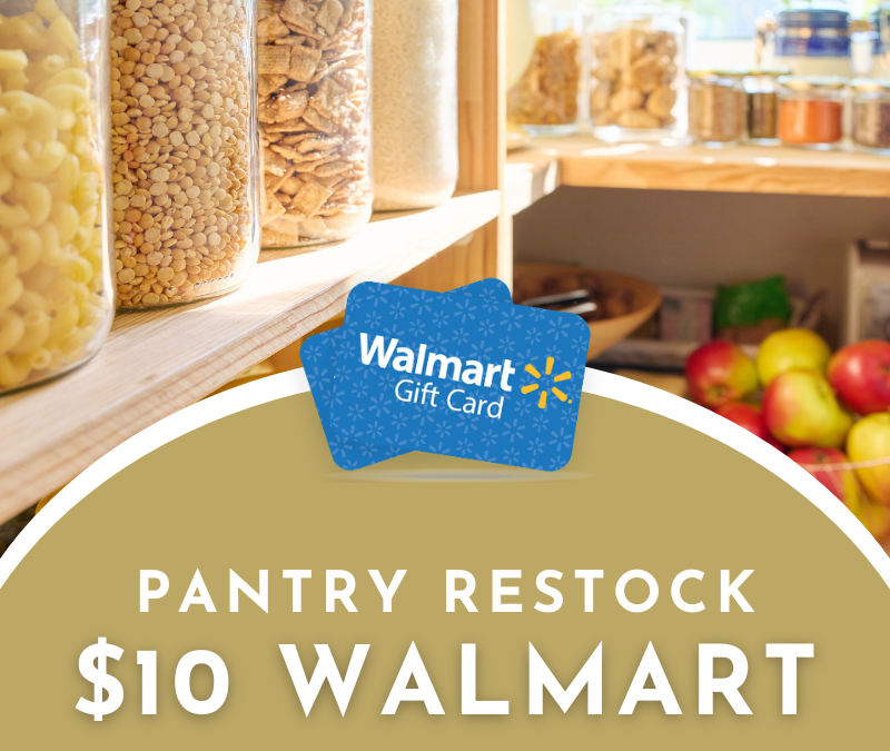 $10 Walmart Pantry Restock Instant WinEnds in 90 days.