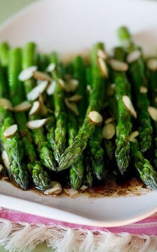 Roasted Asparagus with Balsamic Soy Browned Butter
